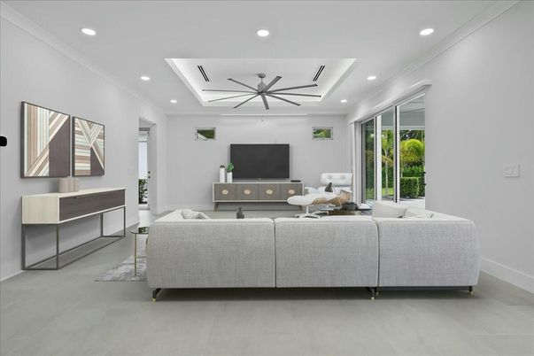 Interior, Living room, Recessed Lighting