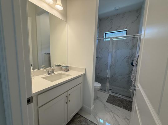 Bathroom, Glass Shower, Interior, Marble, Marble Walls