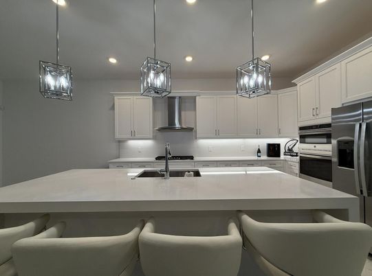 Interior, Kitchen, Pendant Lights, Recessed Lighting, Stainless Steel Appliances