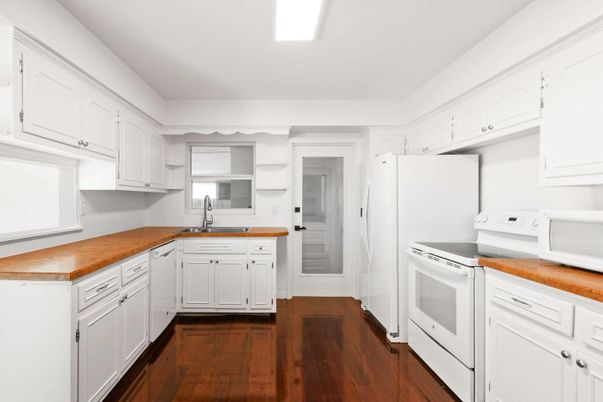 Interior, Kitchen, Wood Texture Flooring