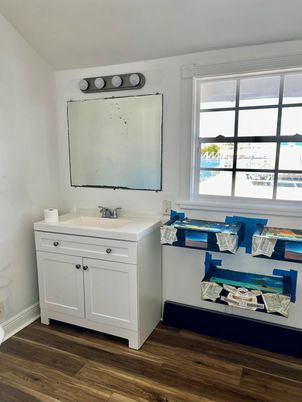 Bathroom, Interior, Wood Texture Flooring