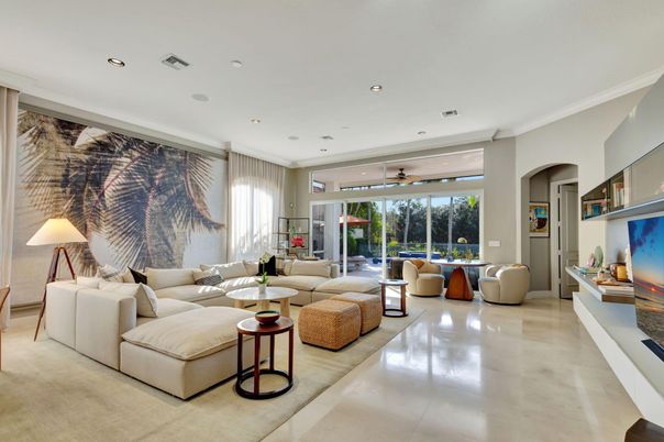 Interior, Living room, Recessed Lighting