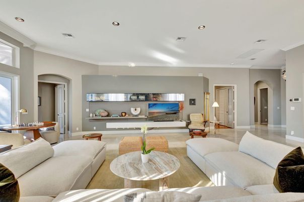 Interior, Living room, Recessed Lighting