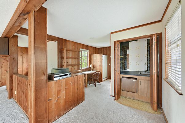 Home Office, Interior, Wooden Walls