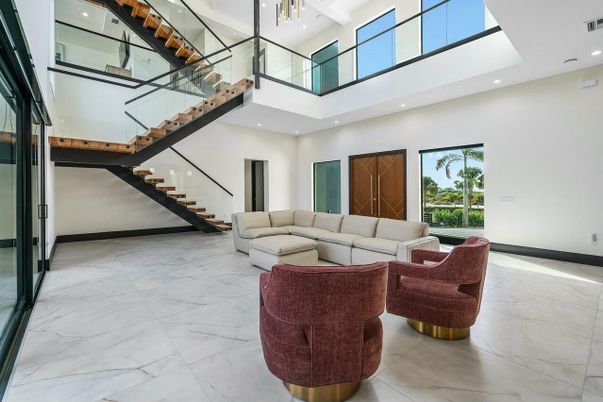 Interior, Living room, Marble, Recessed Lighting
