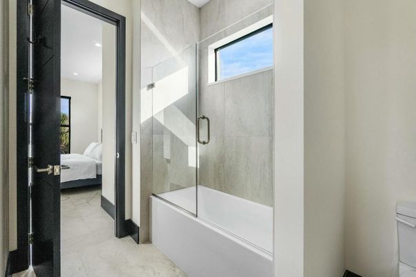 Bathroom, Bedroom, Glass Shower, Interior, Recessed Lighting