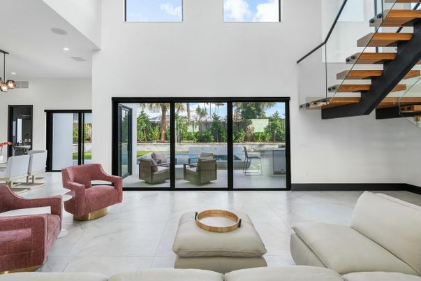 Interior, Living room, Marble, Pendant Lights, Recessed Lighting