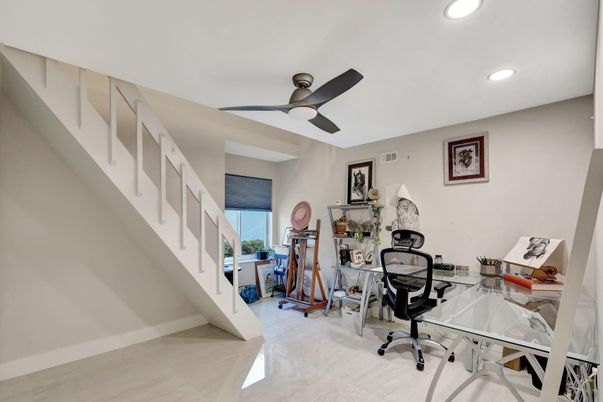 Home Office, Interior, Recessed Lighting