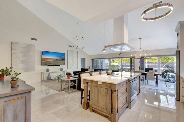 Dining room, Interior, Kitchen, Living room, Pendant Lights