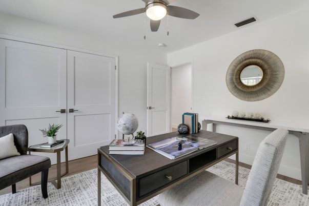 Home Office, Interior, Wood Texture Flooring