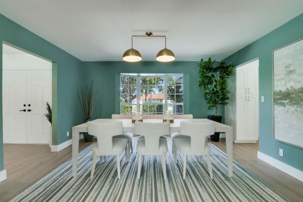 Dining room, Interior, Wood Texture Flooring