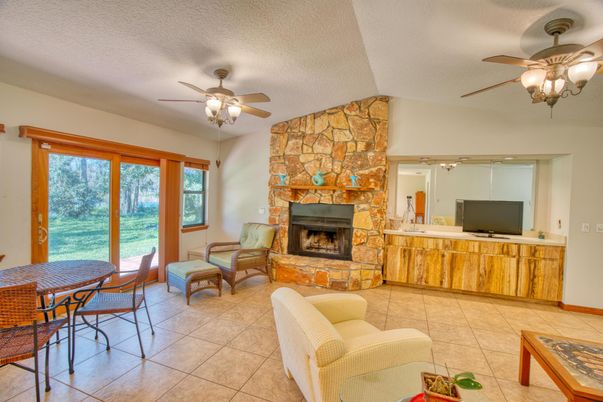 Fireplace, Interior, Stone Walls