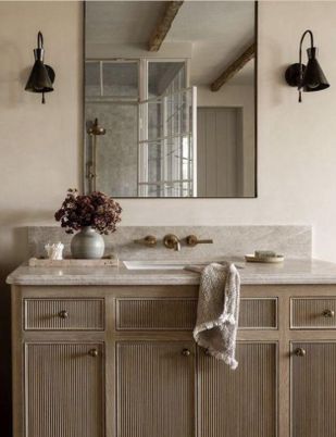 Bathroom, Interior, Wooden Beams