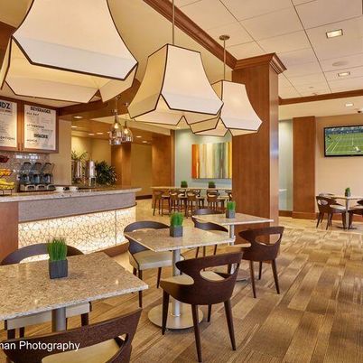 Dining room, Interior, Pendant Lights, Recessed Lighting, Wood Texture Flooring