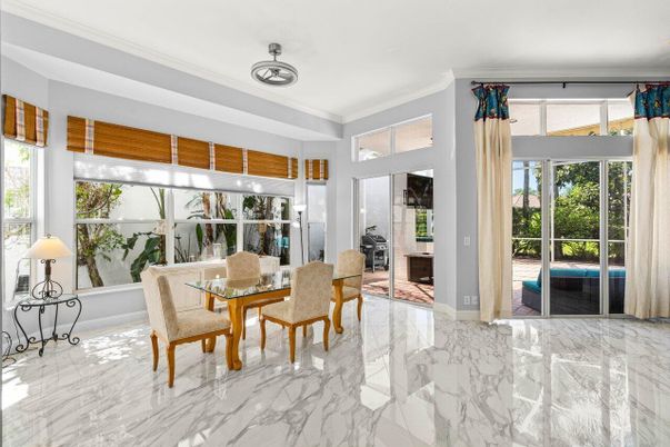 Dining room, Interior, Marble