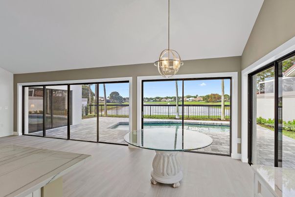 Interior, Pendant Lights, Water, Wood Texture Flooring