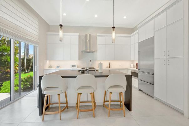 Interior, Kitchen, Pendant Lights, Recessed Lighting, Stainless Steel Appliances