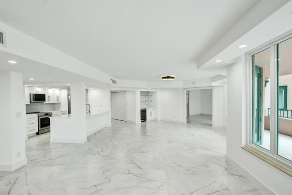 Interior, Kitchen, Marble, Recessed Lighting, Stainless Steel Appliances