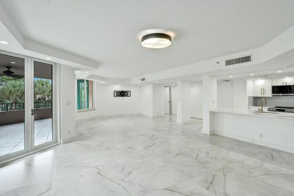 Interior, Kitchen, Marble, Recessed Lighting, Stainless Steel Appliances