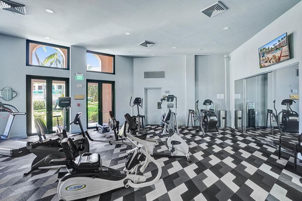 Fitness Equipment, Gym, Interior, Recessed Lighting