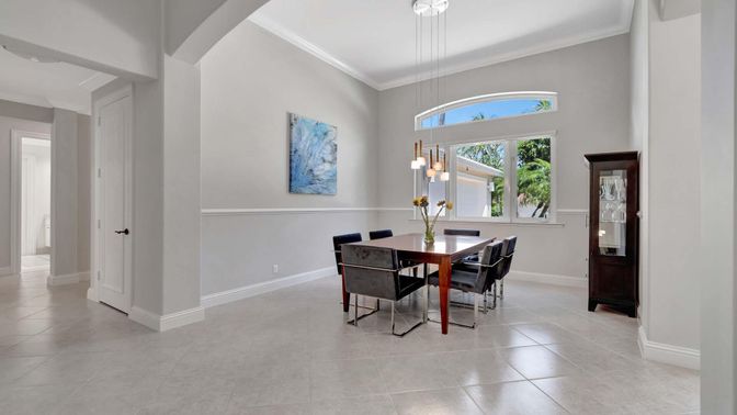 Dining room, Interior, Pendant Lights