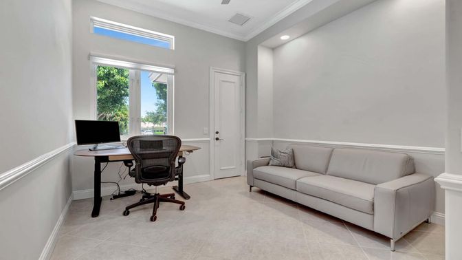 Home Office, Interior, Recessed Lighting