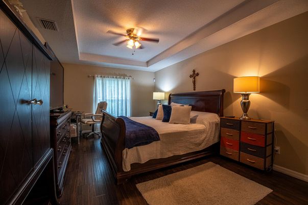 Bedroom, Interior, Wood Texture Flooring