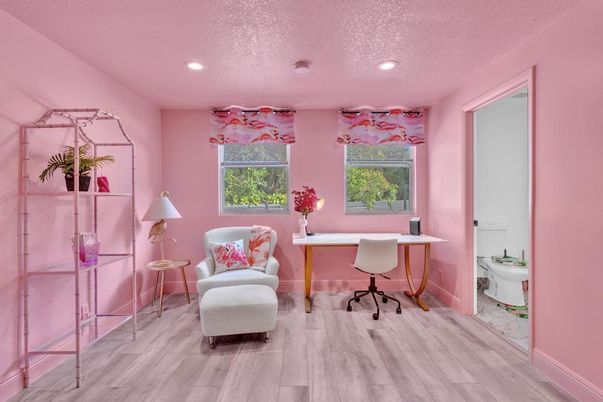 Bathroom, Home Office, Interior, Recessed Lighting, Wood Texture Flooring