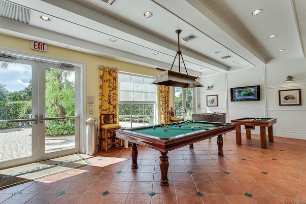 Billiard Table, Game Room, Interior, Pendant Lights, Recessed Lighting