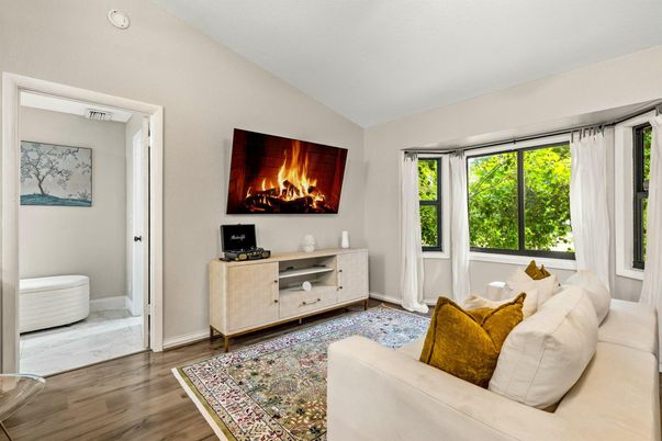Fireplace, Interior, Living room, Wood Texture Flooring