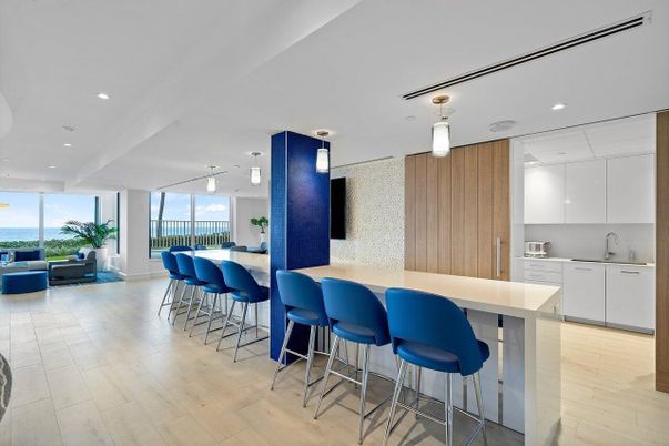 Dining room, Interior, Kitchen, Pendant Lights, Recessed Lighting, Wood Texture Flooring