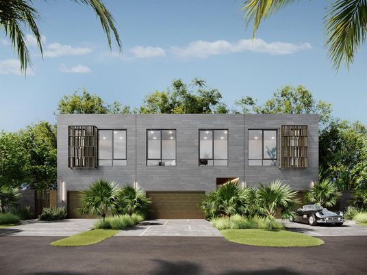 Attached, Exterior, Facade, Modern