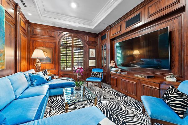 Interior, Living room, Recessed Lighting, Wooden Walls