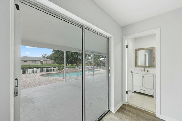 Bathroom, Interior, Pool, Wood Texture Flooring