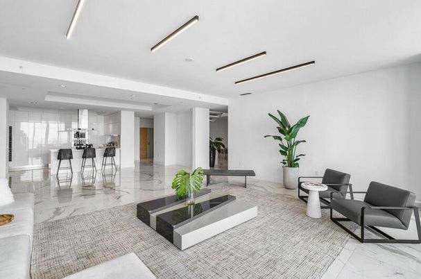 Interior, Kitchen, Living room, Marble, Recessed Lighting