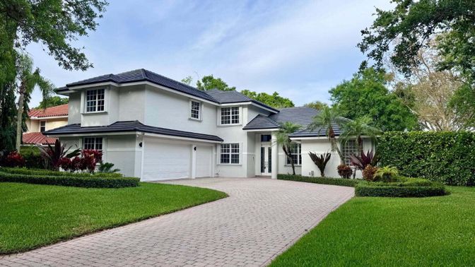 Attached, Backyard, Exterior, Facade, Mediterranean