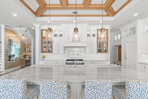 Interior, Kitchen, Pendant Lights, Recessed Lighting, Wooden Beams