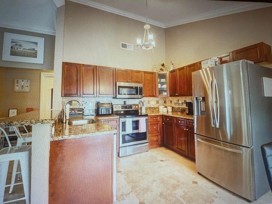 Interior, Kitchen, Pendant Lights, Stainless Steel Appliances