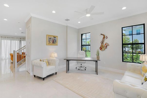 Home Office, Interior, Recessed Lighting