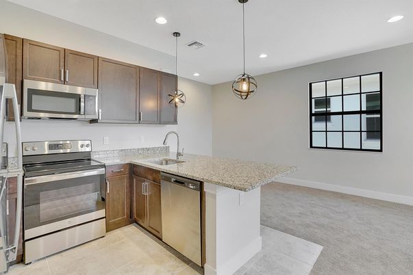 Interior, Kitchen, Pendant Lights, Recessed Lighting, Stainless Steel Appliances