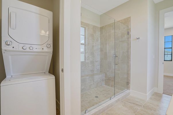 Bathroom, Glass Shower, Interior, Utility Closets, Washer