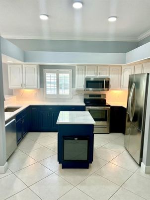 Interior, Kitchen, Recessed Lighting, Stainless Steel Appliances