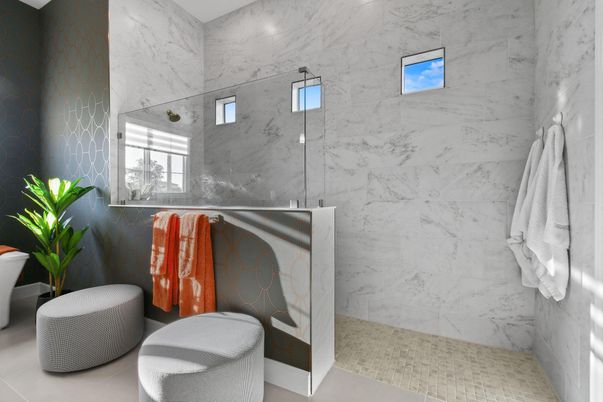 Bathroom, Interior, Marble Walls
