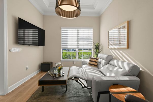 Interior, Living room, Pendant Lights, Wood Texture Flooring