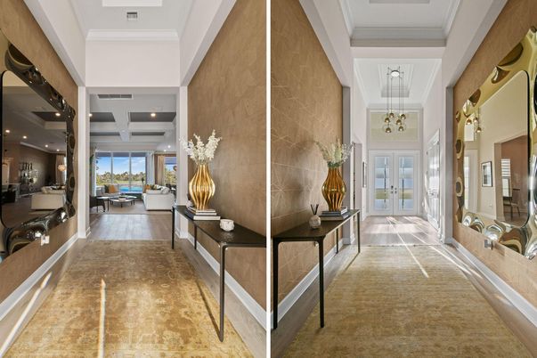 Interior, Pendant Lights, Recessed Lighting, Wood Texture Flooring