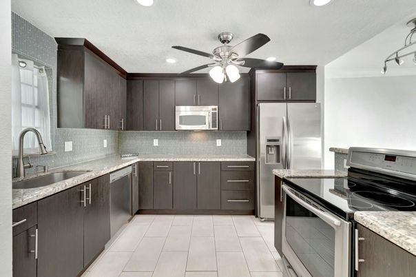 Interior, Kitchen, Recessed Lighting, Stainless Steel Appliances