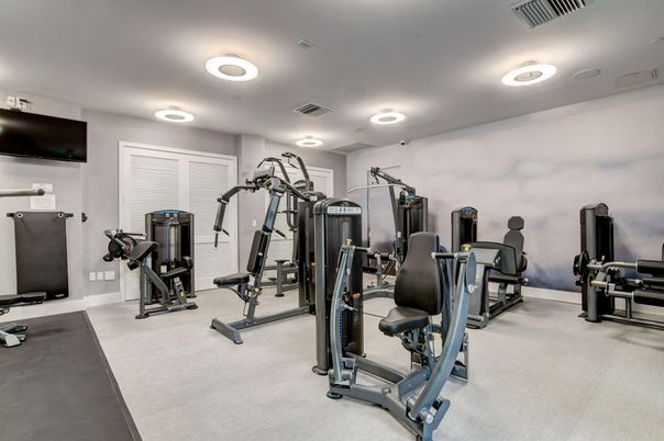 Fitness Equipment, Gym, Interior, Recessed Lighting