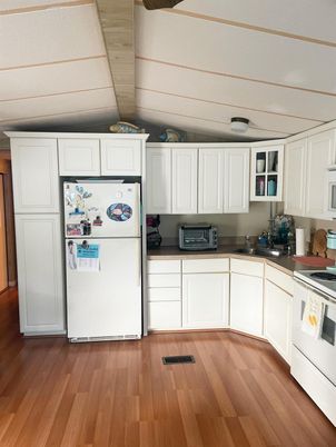 Interior, Kitchen, Wood Texture Flooring