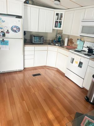 Interior, Kitchen, Wood Texture Flooring