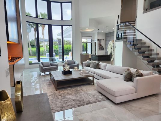Interior, Living room, Recessed Lighting
